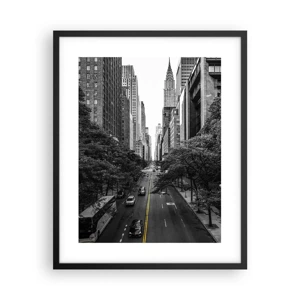 Poster in cornice nera - Alba a New York - 40x50 cm