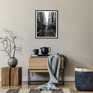 Poster in cornice nera - Alba a New York - 40x50 cm