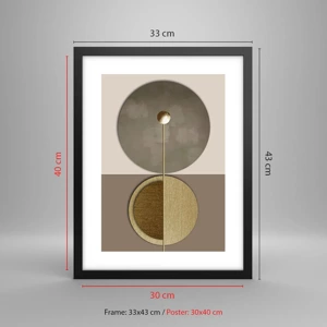 Poster in cornice nera - Equilibrio perfetto - 30x40 cm