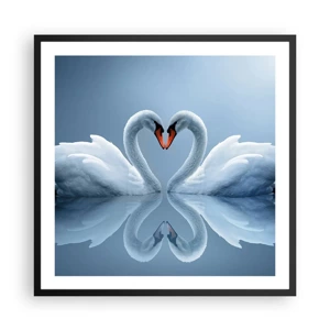 Poster in cornice nera - Il tempo dell'amore - 60x60 cm