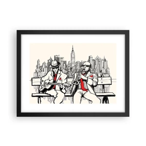 Poster in cornice nera - Improvvisare a New York - 40x30 cm