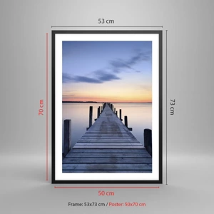 Poster in cornice nera - La calma di un dolce tramonto - 50x70 cm