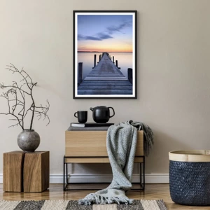 Poster in cornice nera - La calma di un dolce tramonto - 50x70 cm