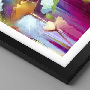 Poster in cornice nera - L'arcobaleno è fiorito - 70x100 cm