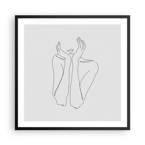 Poster in cornice nera - Quello che sognano le ragazze - 60x60 cm