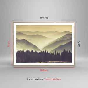 Poster in cornice rovere chiaro - Dopo sette montagne… - 100x70 cm