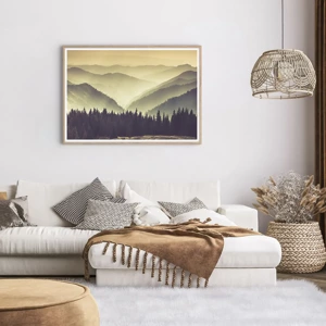 Poster in cornice rovere chiaro - Dopo sette montagne… - 100x70 cm