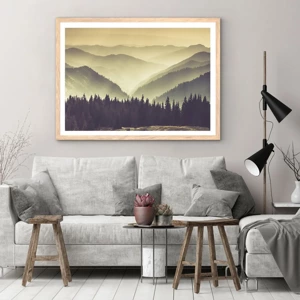 Poster in cornice rovere chiaro - Dopo sette montagne… - 100x70 cm