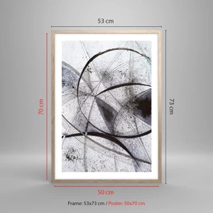 Poster in cornice rovere chiaro - Fantasia futuristica - 50x70 cm