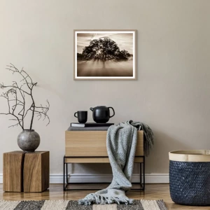 Poster in cornice rovere chiaro - L'albero delle sole buone notizie - 50x40 cm