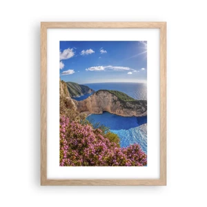 Poster in cornice rovere chiaro - Le mie grosse vacanze greche - 30x40 cm