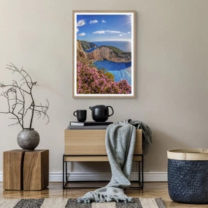 Poster in cornice rovere chiaro - Le mie grosse vacanze greche - 50x70 cm