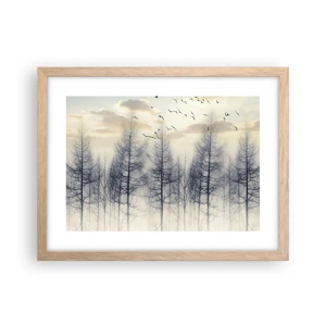 Poster in cornice rovere chiaro - Lo spirito della foresta - 40x30 cm