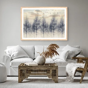 Poster in cornice rovere chiaro - Lo spirito della foresta - 40x30 cm