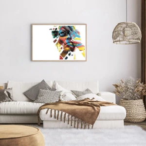 Poster in cornice rovere chiaro - Personalità colorata - 91x61 cm