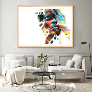 Poster in cornice rovere chiaro - Personalità colorata - 91x61 cm