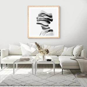 Poster in cornice rovere chiaro - Ritratto surrealista - 30x30 cm