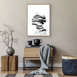 Poster in cornice rovere chiaro - Ritratto surrealista - 50x70 cm