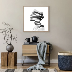 Poster in cornice rovere chiaro - Ritratto surrealista - 60x60 cm