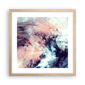 Poster in cornice rovere chiaro - Senti il vento - 40x40 cm