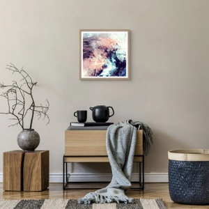 Poster in cornice rovere chiaro - Senti il vento - 40x40 cm