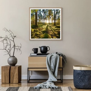 Poster in cornice rovere chiaro - …dopo sette foreste - 60x60 cm