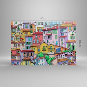 Quadro su tela - Stampe su Tela - Città allegra - 120x80 cm