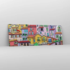 Quadro su tela - Stampe su Tela - Città allegra - 140x50 cm