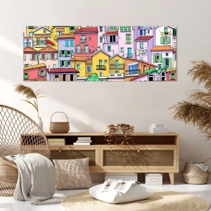 Quadro su tela - Stampe su Tela - Città allegra - 140x50 cm