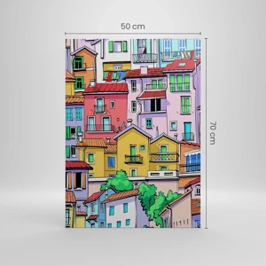 Quadro su tela - Stampe su Tela - Città allegra - 50x70 cm