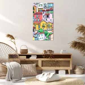 Quadro su tela - Stampe su Tela - Città allegra - 65x120 cm