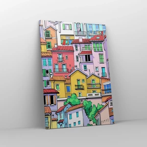 Quadro su tela - Stampe su Tela - Città allegra - 70x100 cm