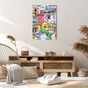 Quadro su tela - Stampe su Tela - Città allegra - 70x100 cm