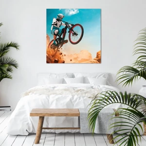 Quadro su tela - Stampe su Tela - Il demone della follia ciclistica - 40x40 cm