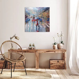 Quadro su tela - Stampe su Tela - Pomeriggio di pioggia in città - 70x70 cm