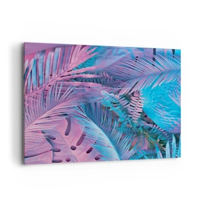 Quadro su tela - Stampe su Tela - Tropici in rosa e blu - 120x80 cm