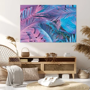 Quadro su tela - Stampe su Tela - Tropici in rosa e blu - 120x80 cm