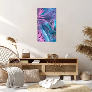 Quadro su tela - Stampe su Tela - Tropici in rosa e blu - 55x100 cm