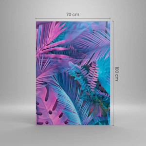 Quadro su tela - Stampe su Tela - Tropici in rosa e blu - 70x100 cm