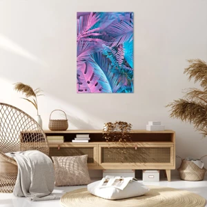 Quadro su tela - Stampe su Tela - Tropici in rosa e blu - 70x100 cm