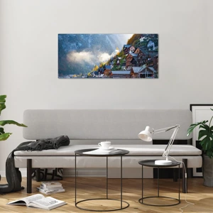 Quadro su vetro - Atmosfera alpina - 100x40 cm