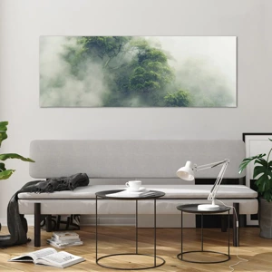 Quadro su vetro - Avvolti dalla nebbia - 140x50 cm