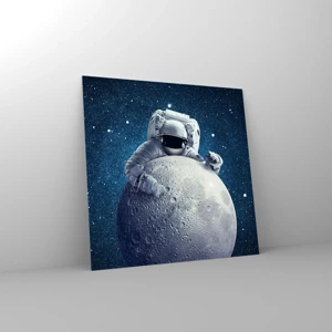 Quadro su vetro - Burlone spaziale - 60x60 cm