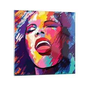 Quadro su vetro - Cantare tutta la vita - 60x60 cm