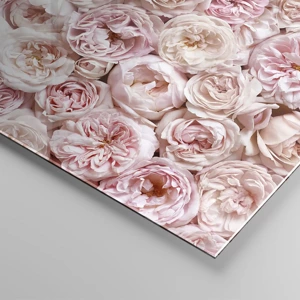 Quadro su vetro - Coperto di rose - 140x50 cm