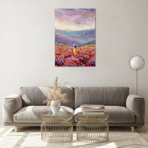 Quadro su vetro - Nel mondo di lavanda - 70x100 cm