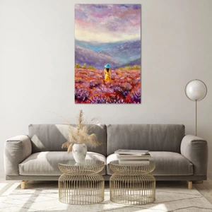 Quadro su vetro - Nel mondo di lavanda - 80x120 cm