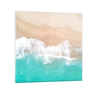 Quadro su vetro - Un tocco carezzevole - 70x70 cm